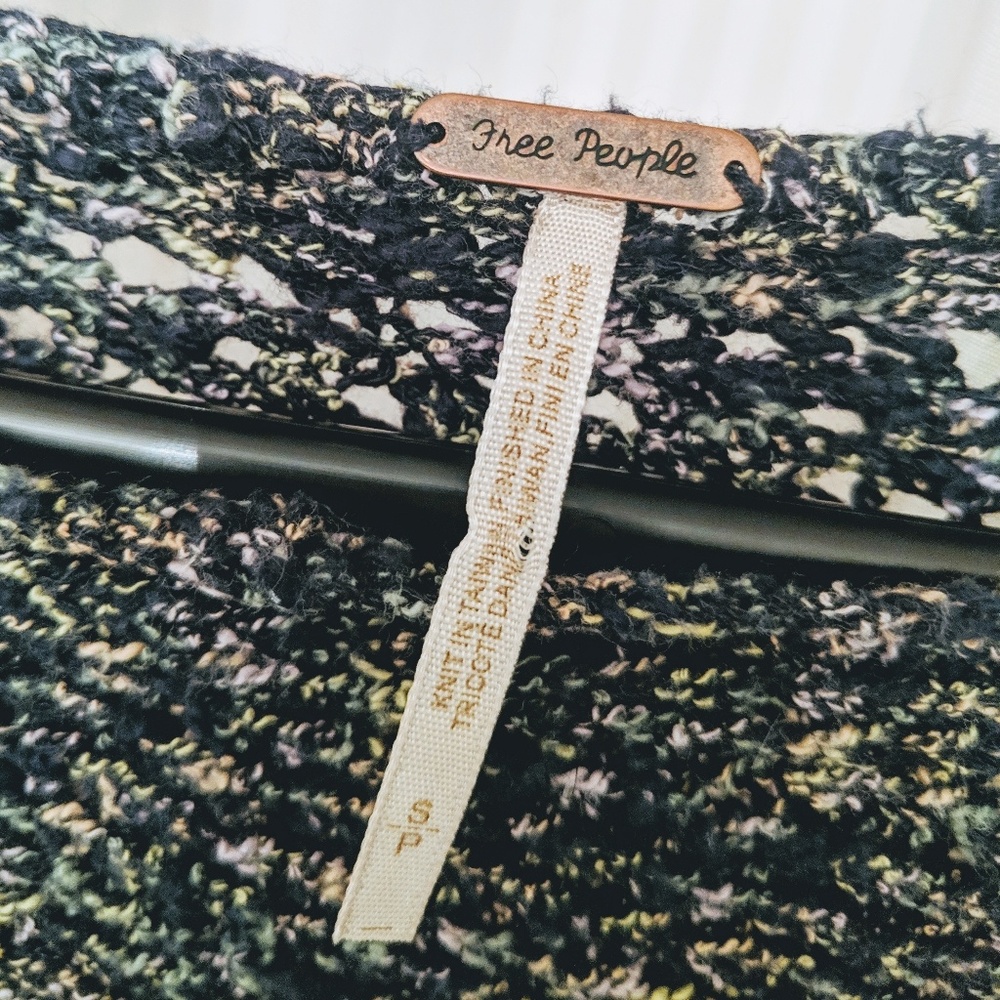 BOHO Free People Open Knit Cropped Sweater - Picture 3 of 5